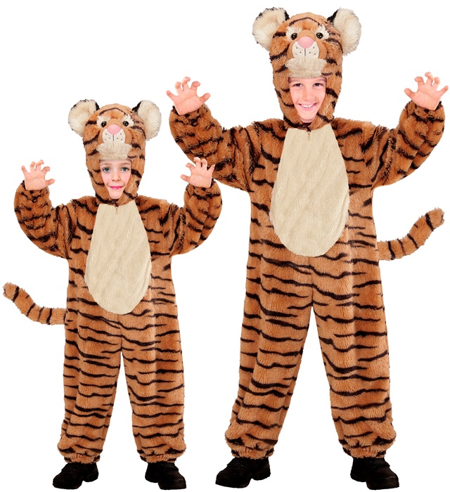 [98112] "TIGRE EN PELUCHE DOUX" (combinaison à capuche et masque) (104 cm / 2-3 Years)