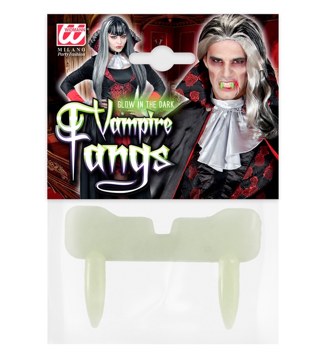 "DENTS DE VAMPIRE PHOSPHORESCENTES"