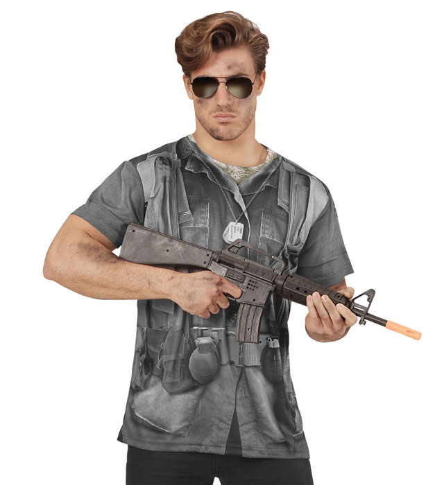 [98686] "SOLDAT" (T-shirt avec impression photoréaliste par sublimation) (XL)
