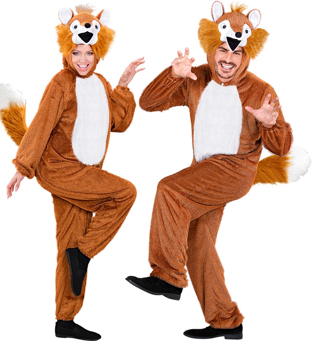 "RENARD AMUSANT" (combinaison à capuche avec masque)