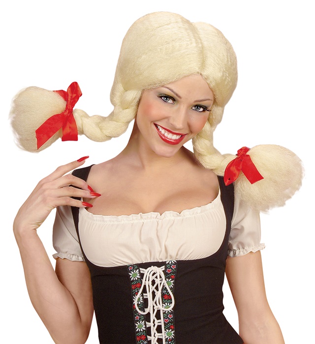 "PERRUQUE HEIDI" avec tresses malléables - en boite