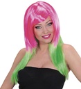 "PERRUQUE BICOLORE ROSE/VERTE" en boite