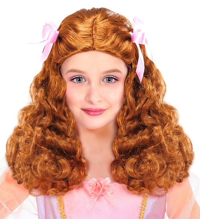 "PERRUQUE PRINCESSE JOLIE AVEC NOEUDS SATIN" brune - en boÎte