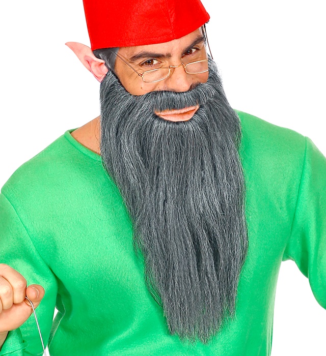 [01527] "LONGUE BARBE GRISE AVEC MOUSTACHE PERSONNAGE" s'adapte avec confort