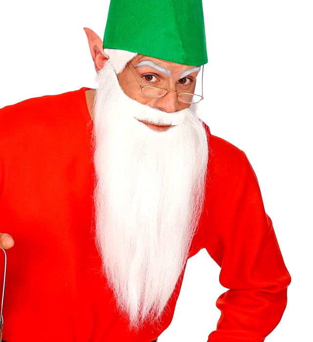 "LONGUE BARBE BLANCHE AVEC MOUSTACHE PERSONNAGE" s'adapte avec confort