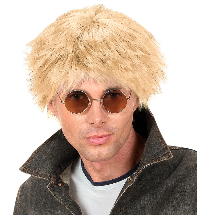Set de "4 PERRUQUE BEAT" blonde - en boîte