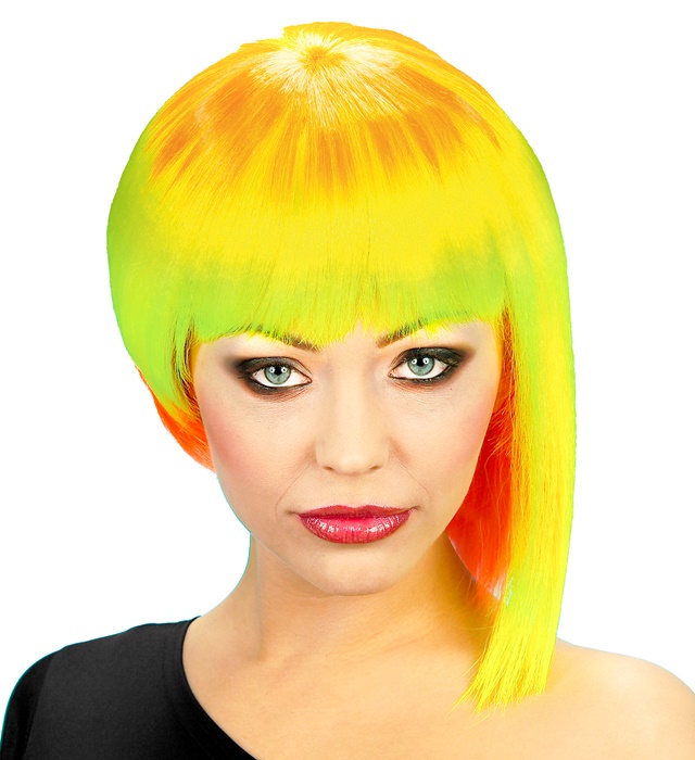 [N6347] "PERRUQUE NEONN NEO PUNK" en boite