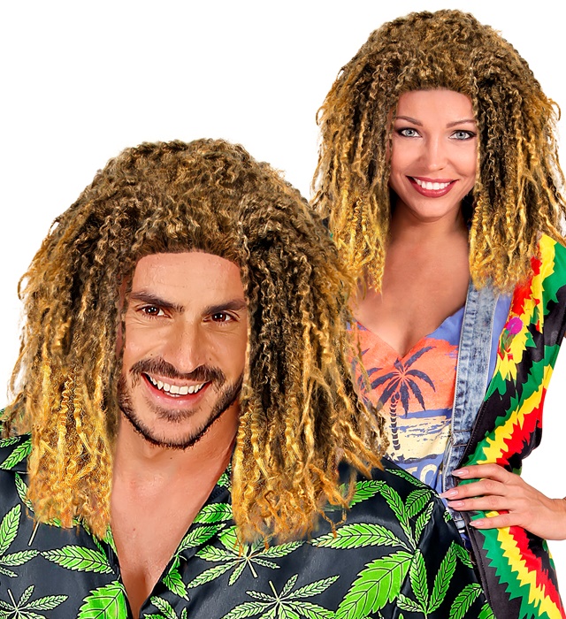 "PERRUQUE RASTA" blonde - en boite