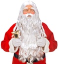 "PERE-NOEL" en boîte - (perruque avec boucles, barbe avec moustache & sourcils)