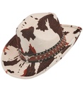 "CHAPEAU COWBOY MONTANA ANIMALIER EN PEAU DE VACHE"