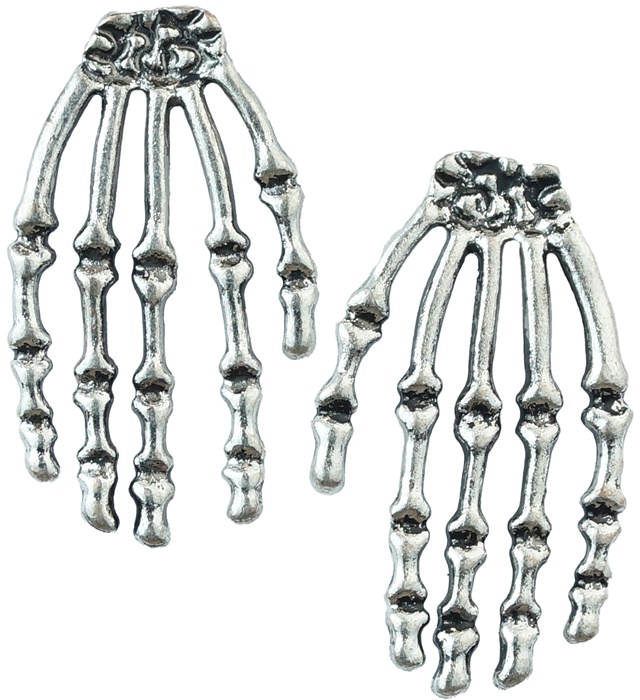 "BOUCLES D’OREILLES MAIN SQUELETTE"