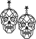 "BOUCLES D’OREILLES CRÂNE YEUX STRASS"