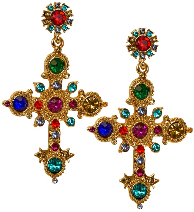 "BOUCLES D’OREILLES CROIX BIJOUX OR"