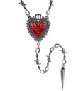 "COLLIER COEUR FIL BARBELÉ"