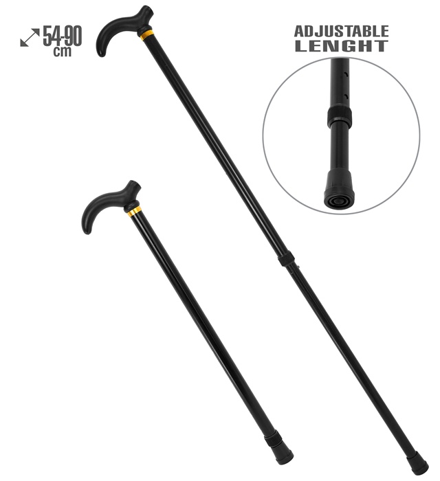 "BÂTON DE MARCHE EN ALUMINIUM" réglable en longueur (min 54 cm - max 90 cm)