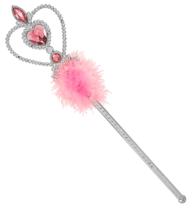 [12024] "LA BAGUETTE MAGIQUE PRINCESSE AVEC MARABOU" 32 cm