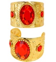 "BRACELET EN OR AVEC PIERRE RUBIS"