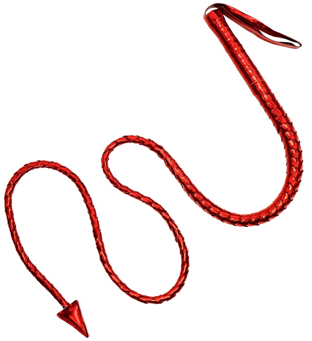 "FOUET QUEUE DE DIABLE ROUGE" 180 cm