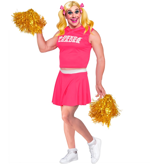 [22143] "BEER LEADER"  (Top avec des seins, jupe, pompons) (M/L)