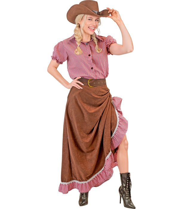 "COWGIRL" (chemise, jupe, ceinture)
