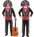 "MARIACHI JOUR DES MORTS" (veste, chemise avec gilet et noeud papillon, pantalon, sombrero)