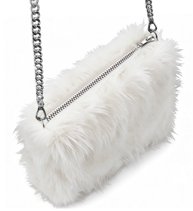 "SAC EN PELUCHE LONG BLANC"