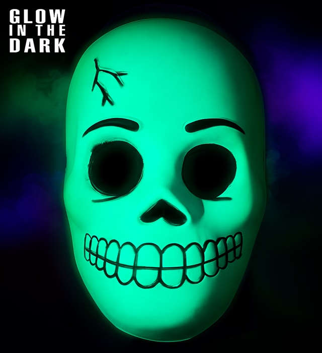 "MASQUE TETE DE MORT EVA PHOSPHORESCENT"