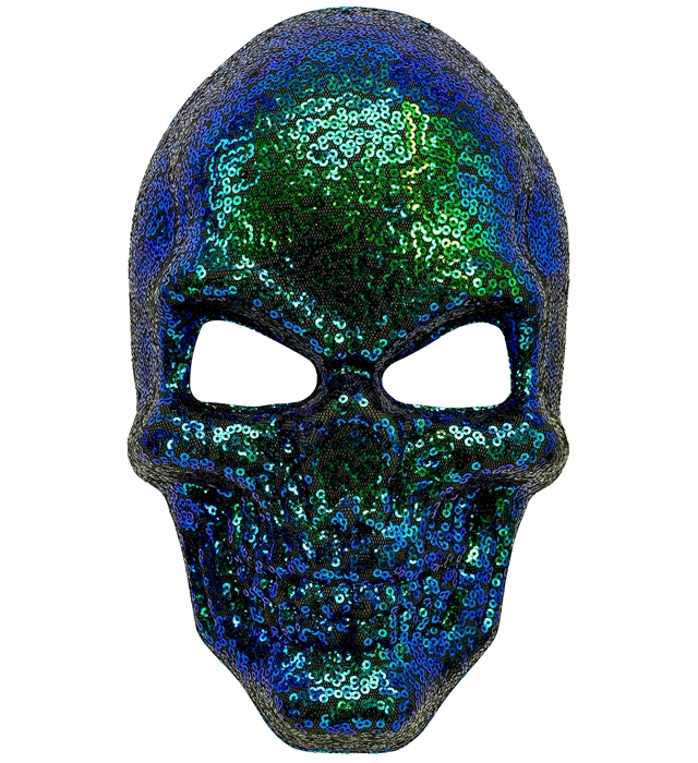 "MASQUE TETE DE MORT PAILLETTES"