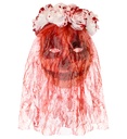 "MASQUE AVEC VOILE FLEURS ÉPOUSE SANGLANTE TISSU"