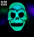 "MASQUE AVEC CAPUCHE TETE DE MORT LATEX PHOSPHORESCENT"