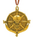 "COLLIER AVEC MEDAILLON TETE DE MORT PIRATE"