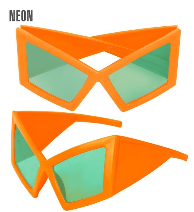 [28629] "LUNETTES SUPER FLUORESCENTES AVEC LENTILLES ORANGES"