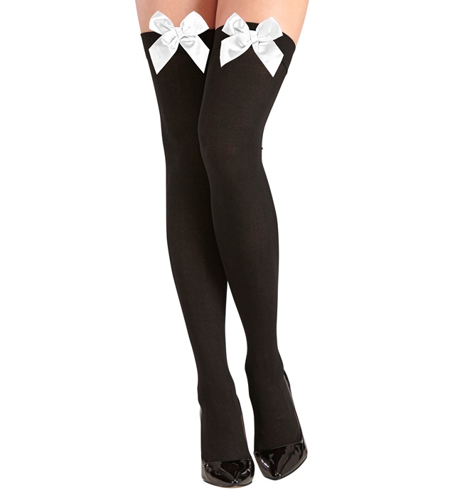 [47821] "CHAUSSETTES HAUTES AVEC RUBANS DE SATIN" 70 DEN