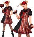 "CLOWN MALÉFIQUE" (robe, jupe, jupon, manchettes, mini chapeau)