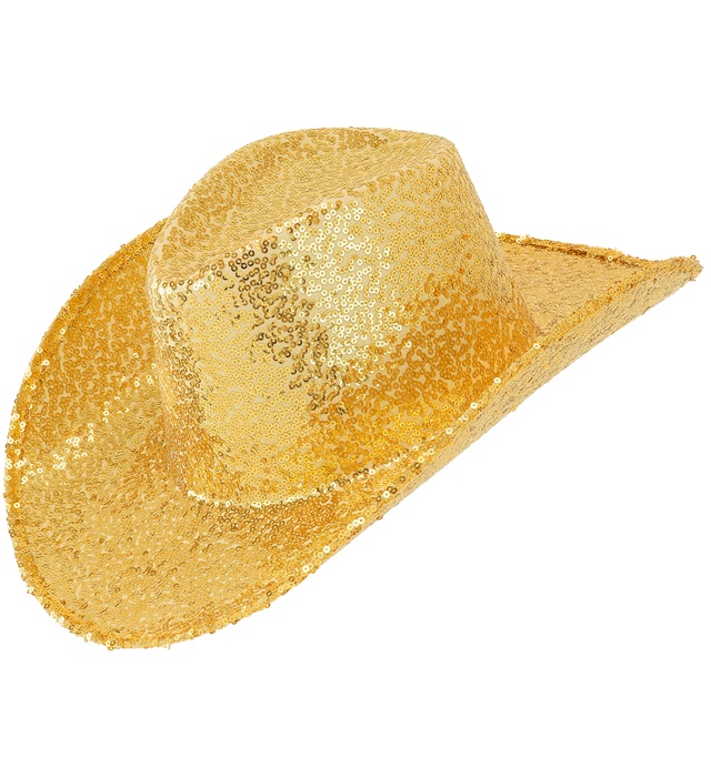 [91179] "CHAPEAU COWBOY PAILLETTES ORO"