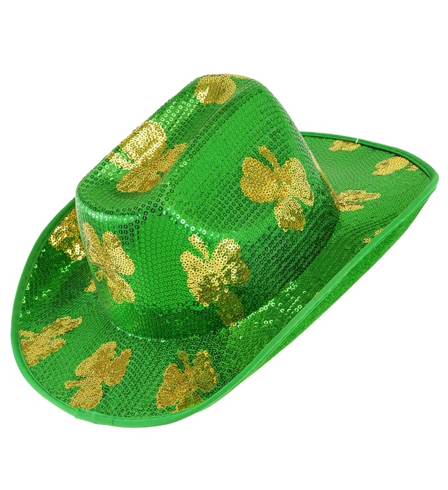 [91180] "CHAPEAU JOUR DE ST PATRICK EN PAILLETTES"