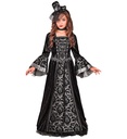 "COMTESSE SOMBRE" (robe, jupon à cerceau, collier, mini-chapeau avec voile)