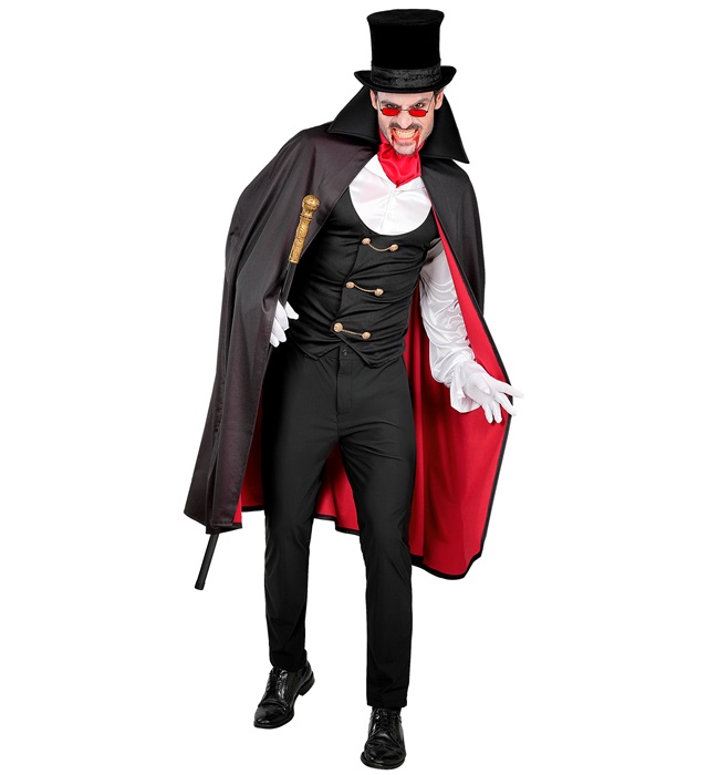 [93461] "VAMPIRE" (chemise avec gilet, jabot, cape) (S/M)