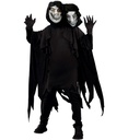 "FAUCHEUSE À DEUX TÊTES" (robe à capuche avec deux masques, gants)