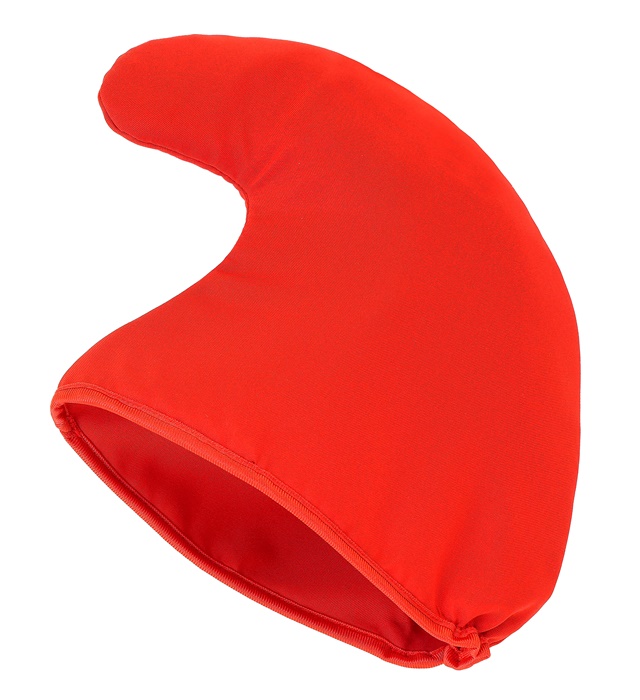 "CHAPEAU DE NAIN ROUGE" en tissu rembourré