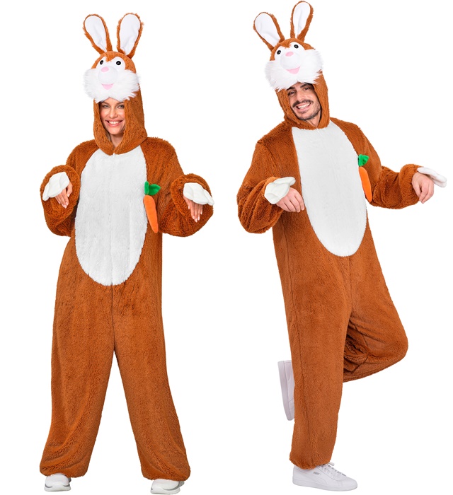 "LAPIN EN PELUCHE DOUX" (combinaison à capuche et masque)