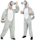 "LOUP EN PELUCHE DOUX" (combinaison à capuche et masque)