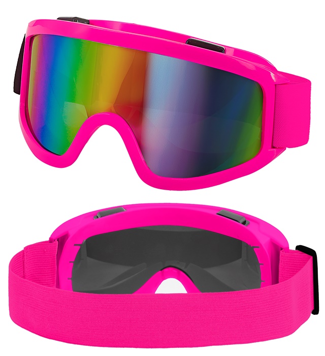 [01724] "LUNETTES APRÈS-SKI PARTY HIVER FESTIVAL ROSE FLUORESCENT"