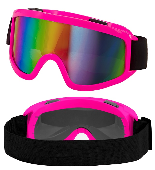 [01724] "LUNETTES APRÈS-SKI PARTY HIVER FESTIVAL ROSE FLUORESCENT"
