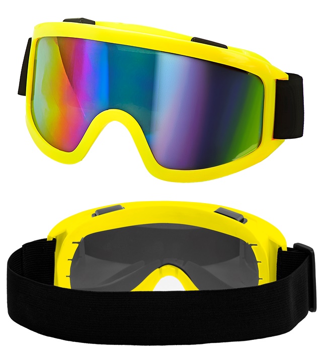 [01726] "LUNETTES APRÈS-SKI PARTY HIVER FESTIVAL JAUNE FLUORESCENT"