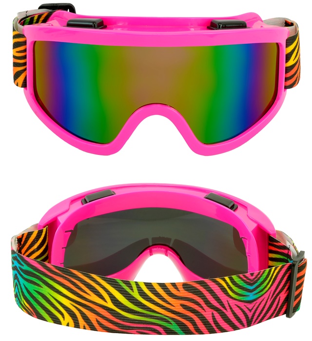 [01736] "LUNETTES APRÈS-SKI PARTY HIVER FESTIVAL ANIMALIER TIGRE ARC-EN"