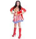 "FILLE SUPER HEROS" (robe avec cape, coiffe)