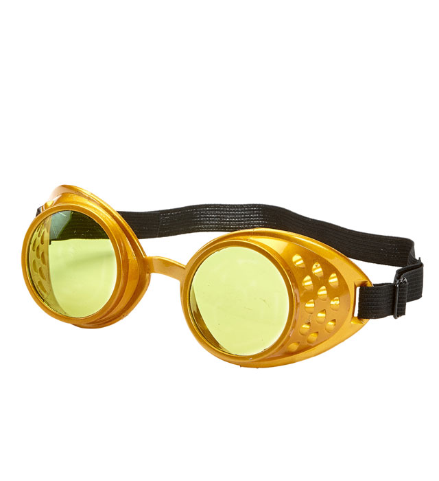 "LUNETTES STEAMPUNK DOREES"