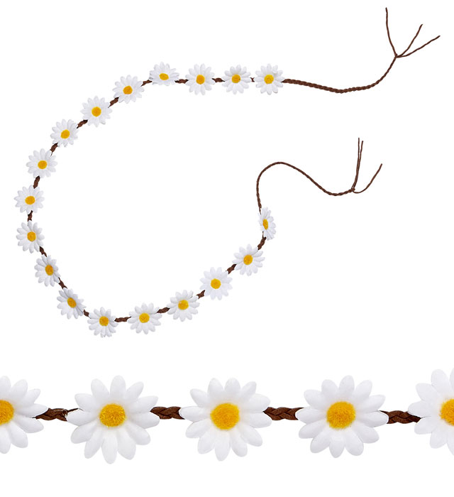 [01789] "CEINTURE MARGUERITES" 140 cm