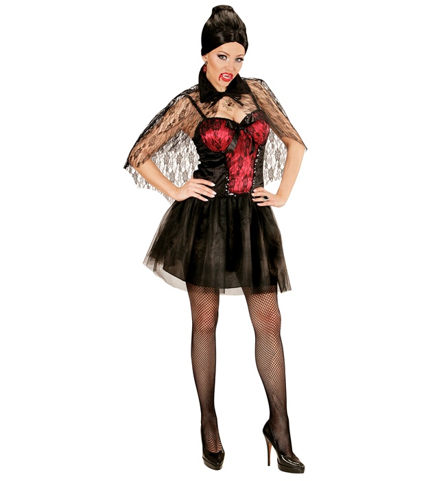 "VAMPIRESSA" (robe avec cape à capuche)